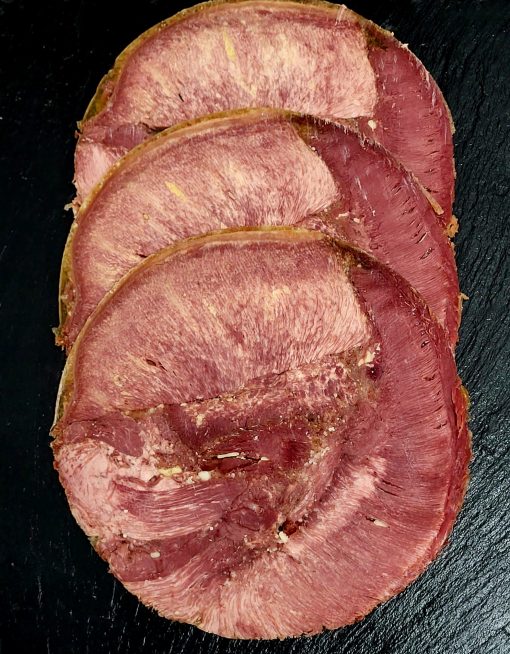 three slices of ox tounge